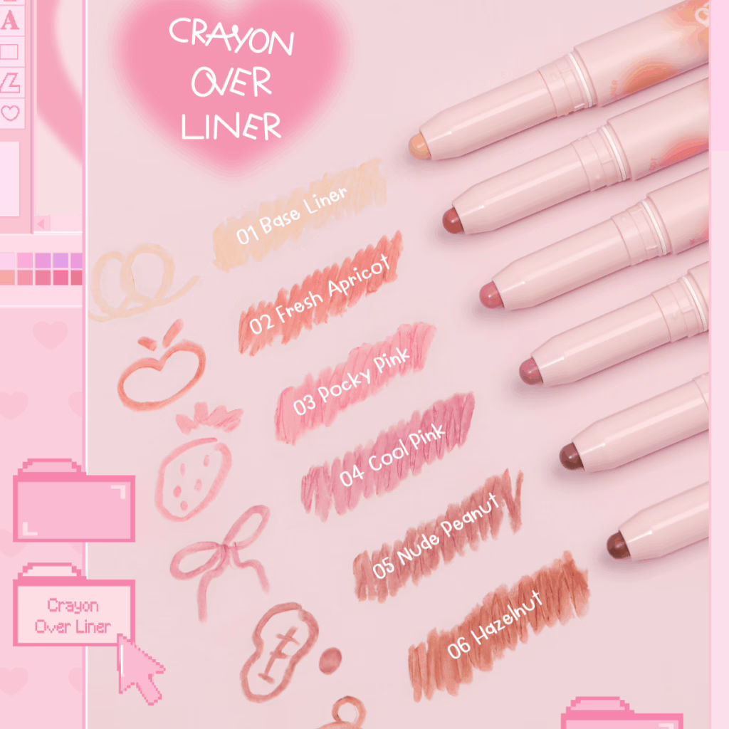 MEILINDA Crayon over liner