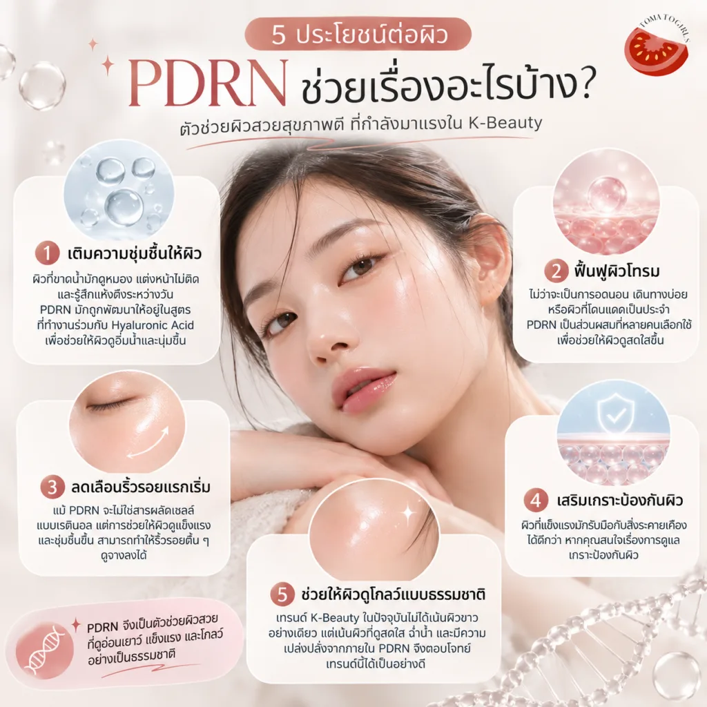PDRN ช่วยเรื่องอะไรบ้าง? 5 ประโยชน์ต่อผิว