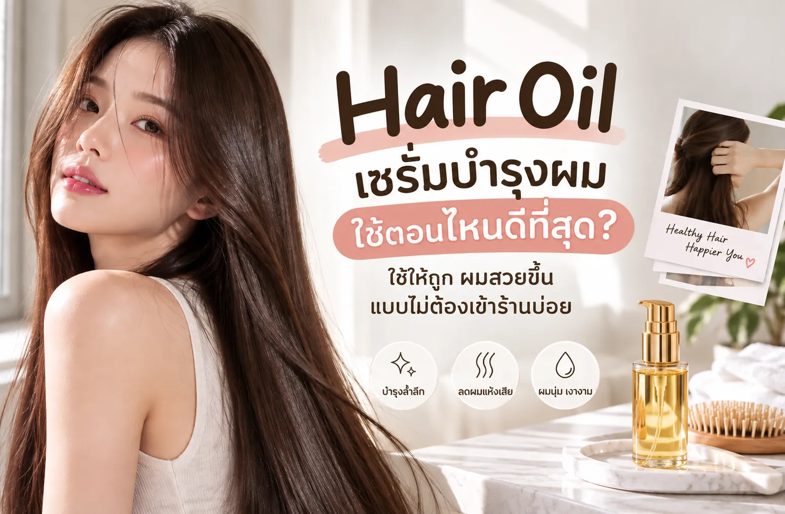 Hair Oil เซรั่มบํารุงผม ใช้ตอนไหนดีที่สุด